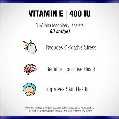 Vitamin E 60 Softgels 400 IU