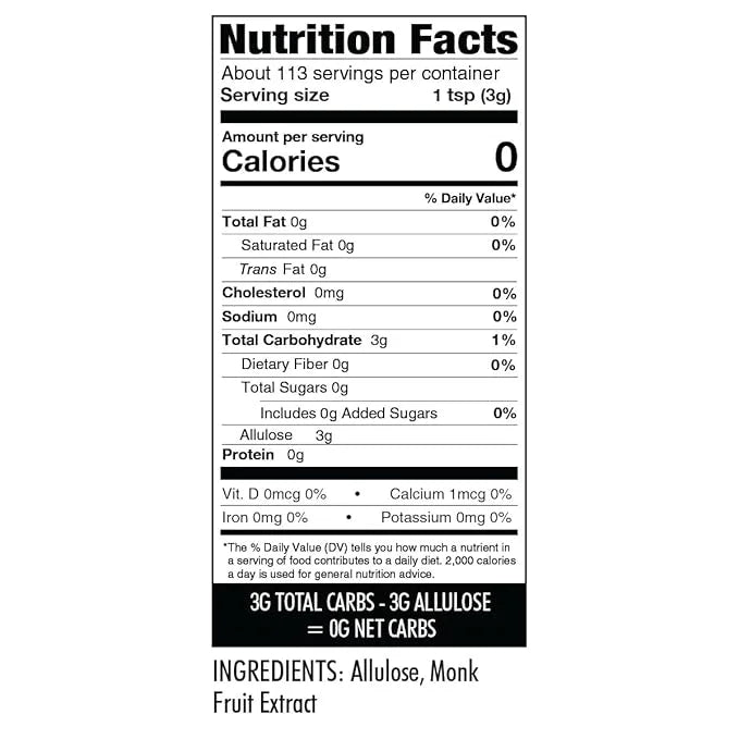 Wholesome Yum Besti Natural Powdered Sugar Substitute - Keto Confectioners Monk Fruit Sweetener Blend With Allulose (No Er...