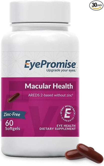 EyePromise Macular Health Eye Vitamin | 60 Softgel Capsules with No Zinc, Containing Lutein, Vitamin C, D, E, Omega-3 Fish...
