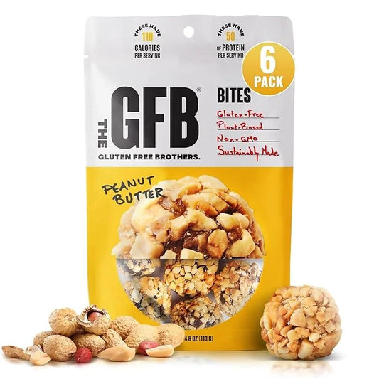 The Gluten Free Brothers Peanut Butter Bites - Gluten Free Protein Balls – Non GMO, Soy Free, Vegan – Snack Size Plant Bas...
