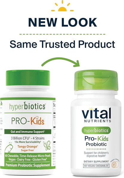 Hyperbiotics Vital Nutrients Pro Kids Probiotic | Allergen-Free Toddler Probiotics for Kids | Targeted Immune, Gut, and Di...
