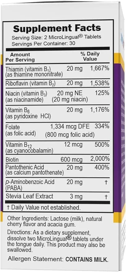 Superior Source B Complex Folic Acid/Biotin (60 tablets)