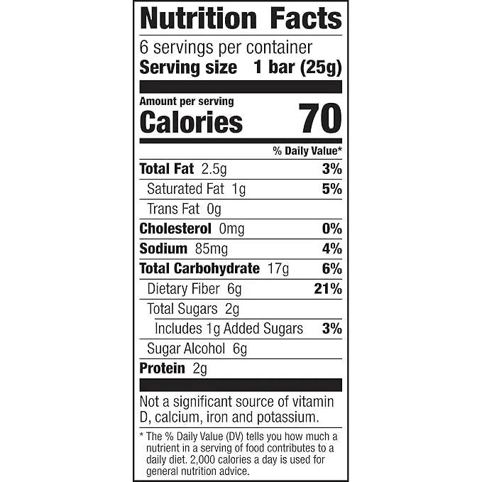 Fiber One 70 Calorie Soft-Baked Bars, Lemon, Snack Bars, 6 ct - Product Image