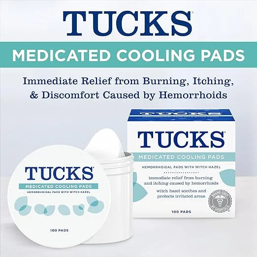 TUCKS Medicated Cooling Pads, 100 Count