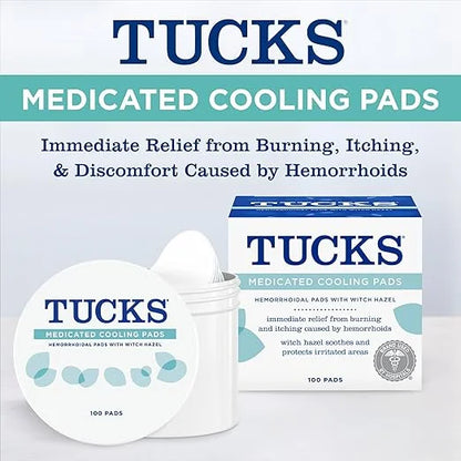 TUCKS Medicated Cooling Pads, 100 Count