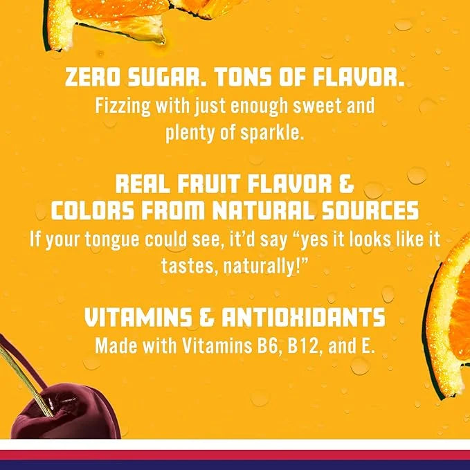 Sparkling Ice, Fruit Punch Sparkling Water, Zero Sugar Flavored Water, with Vitamins and Antioxidants, Low Calorie Beverag...