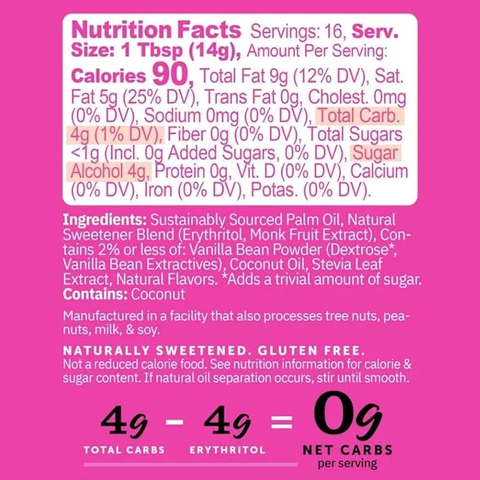 FitBake Vanilla Buttercream Frosting | Keto Frosting for Low Carb Desserts | No Sugar Added Keto Icing For Keto Cakes | 0g...