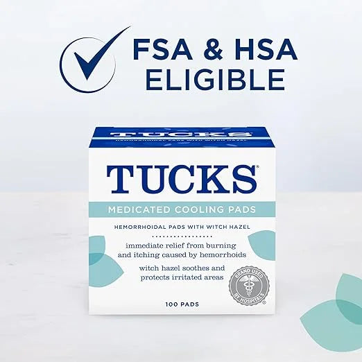 TUCKS Medicated Cooling Pads, 100 Count