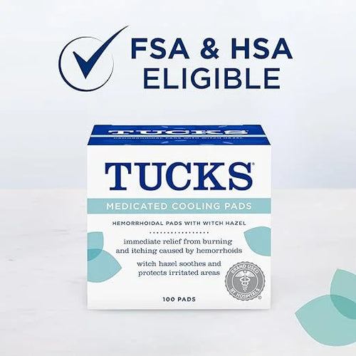 TUCKS Medicated Cooling Pads, 100 Count