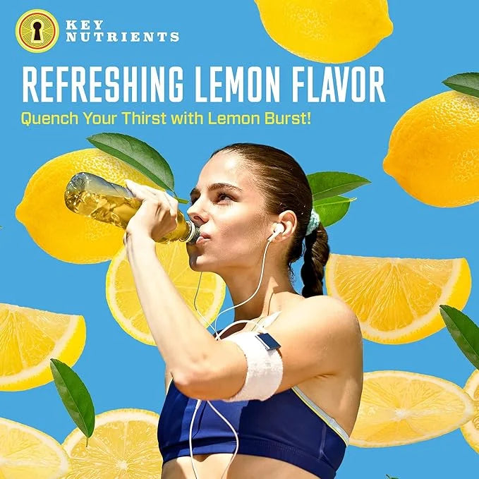 KEY NUTRIENTS Multivitamin Electrolytes Hydration Packets - Refreshing Lemonade Post Workout and Recovery 40 Pack - No Sug...