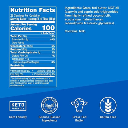 Bulletproof French Vanilla Creamer, 14.8 Ounces, Keto Coffee Creamer with MCT Oil and Grass-Fed Butter - Product Image