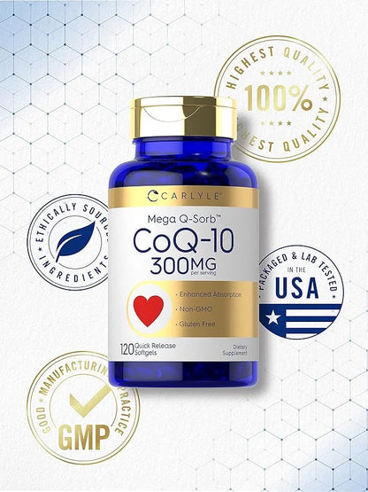 Carlyle CoQ10 300mg 120 Softgels Q-10 |