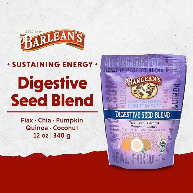 Barlean's Organic Digestive Seed Blend Fiber 3 & 12 oz