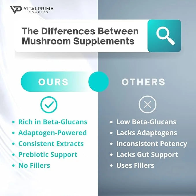 Sugar-Free Ashwagandha & Mushroom Gummies Supplement | 10 Functional Mushrooms per Serving | Immune Support, Focus, Energy...