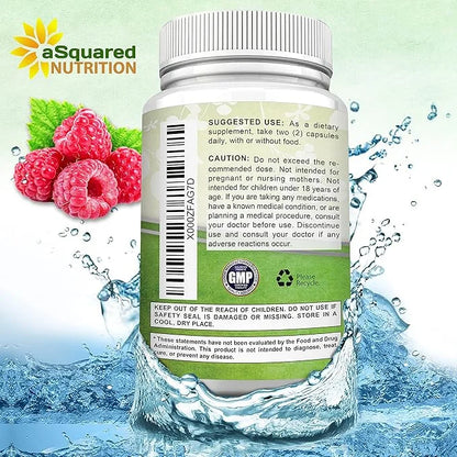 aSquared Nutrition Natural Raspberry Ketones 1000mg-180