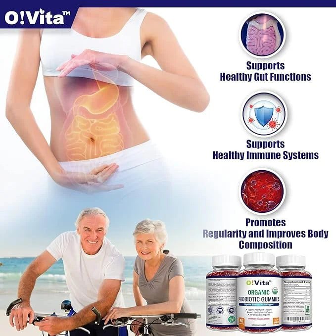 Organic Probiotic Gummies 5 Billion (60 Non-GMO