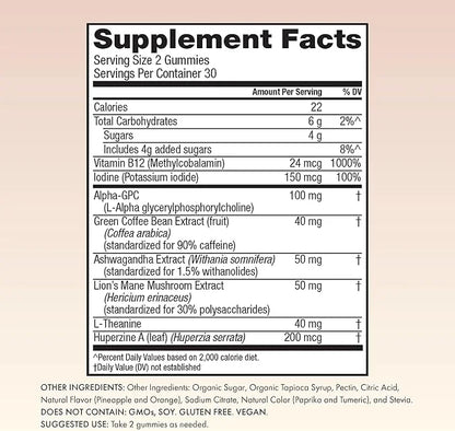Winged Rise Up Gummies B12 for (30 Servings)