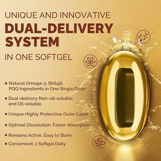 Ubiquinol CoQ10 600 MG Softgels Omega-3 & Coenzyme-Q10, Active CoQ10 Ubiquinol 360 Servings