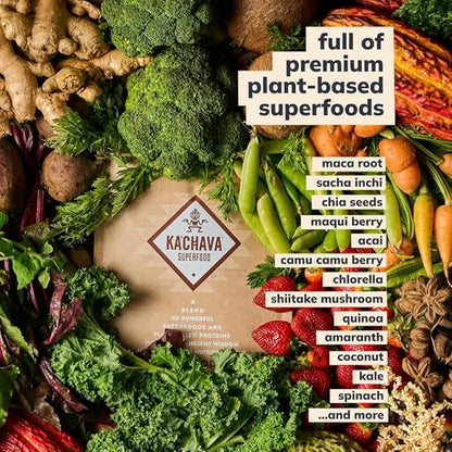 Ka’Chava All-In-One Nutrition Shake Blend, Vanilla, 85+ Superfoods, 26g Vitamins 25g Plant-Based 2lb