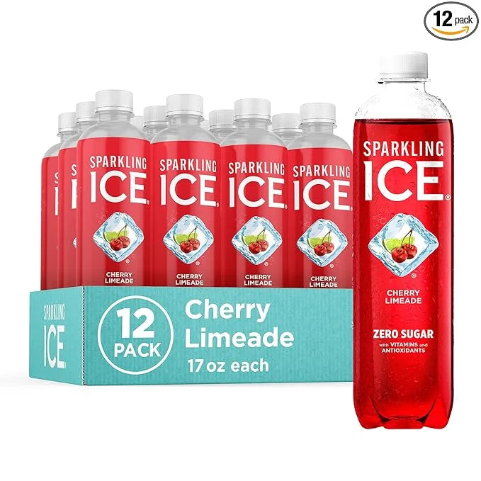 Sparkling Ice, Cherry Limeade Sparkling Water, Zero Sugar Flavored Water, with Vitamins and Antioxidants, Low Calorie Beve...