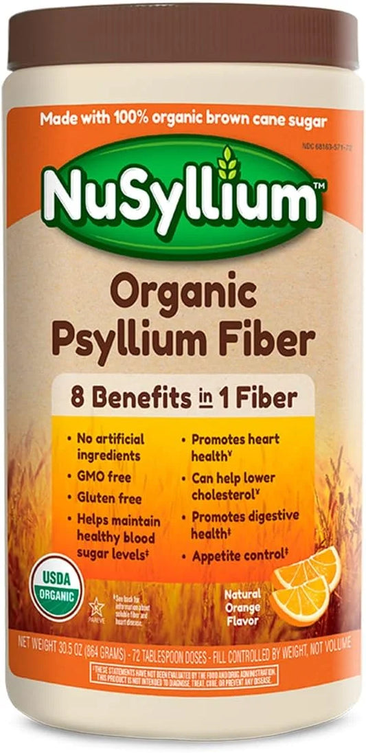 Organic Psyllium Fiber Powder, USDA Organic 72 Servings
