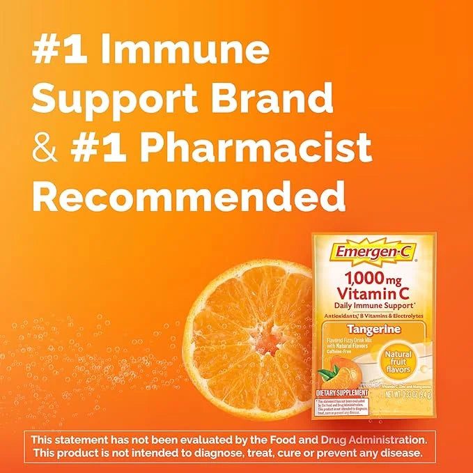 Emergen-C 1000mg Vitamin C Powder, with Antioxidants, B Vitamins and Electrolytes, Vitamin C Supplements for Immune Suppor...