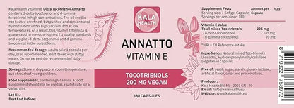 Kala Health Annatto Tocotrienols Vegan Vitamin 200mg - (180)