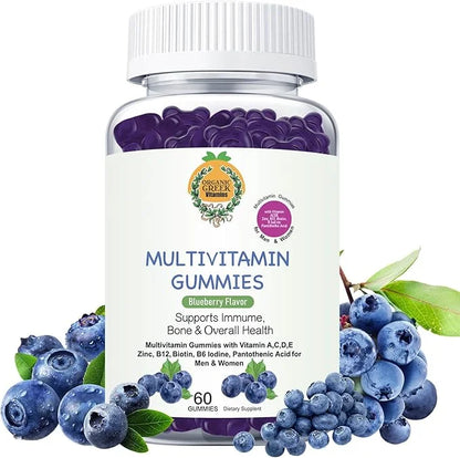 Organic Greek® Multivitamin Gummies with Vitamin B12, Biotin, B6, Iodine, 13 Vitamins