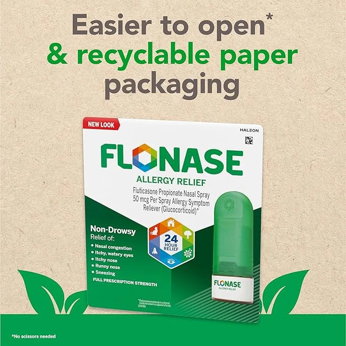 Flonase Allergy Relief Nasal Spray, 24-Hour 144 Sprays,