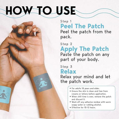 Klova Chill Patches with Clinically Proven Sensoril Ashwagandha, Rhodiola Rosea, Passion Flower, Ginger Root Extract, L-Th...