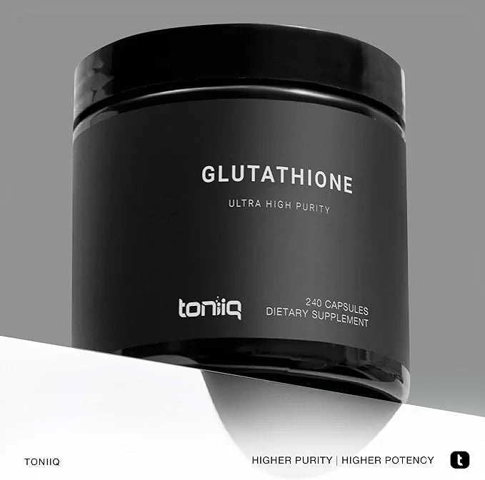 Toniiq Ultra High Strength Glutathione Capsules - 1000mg Concentrated Formula - 98%+ Highly Purified and Bioavailable - No...