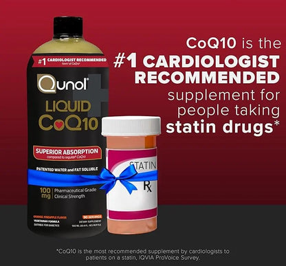 Qunol Liquid CoQ10 100mg, Superior Absorption Q10, Antioxidant 60 servings, 20.3 oz