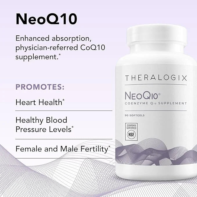 Theralogix NeoQ10 Coenzyme Q10 Supplement CoQ10 Fertility 90 Softgels (90-Day Supply)