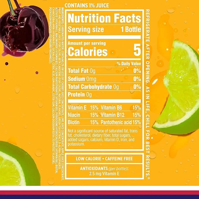 Sparkling Ice, Cherry Limeade Sparkling Water, Zero Sugar Flavored Water, with Vitamins and Antioxidants, Low Calorie Beve...