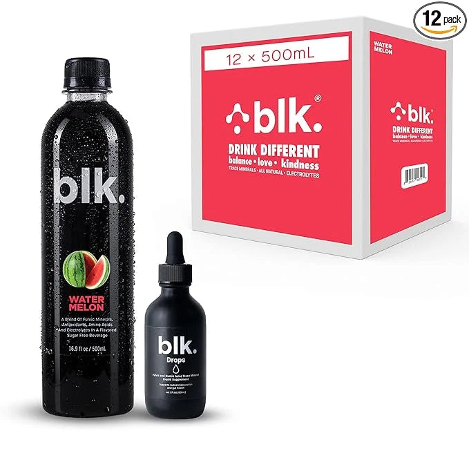 12ct Watermelon 16.9oz and 1ct Concentrated blk. Drops ph8+ and Bioavailable Fulvic & Humic Acid Over 77 Trace Minerals He...