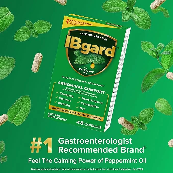 IBgard Gut Health Supplement, Peppermint Oil 144 Capsules