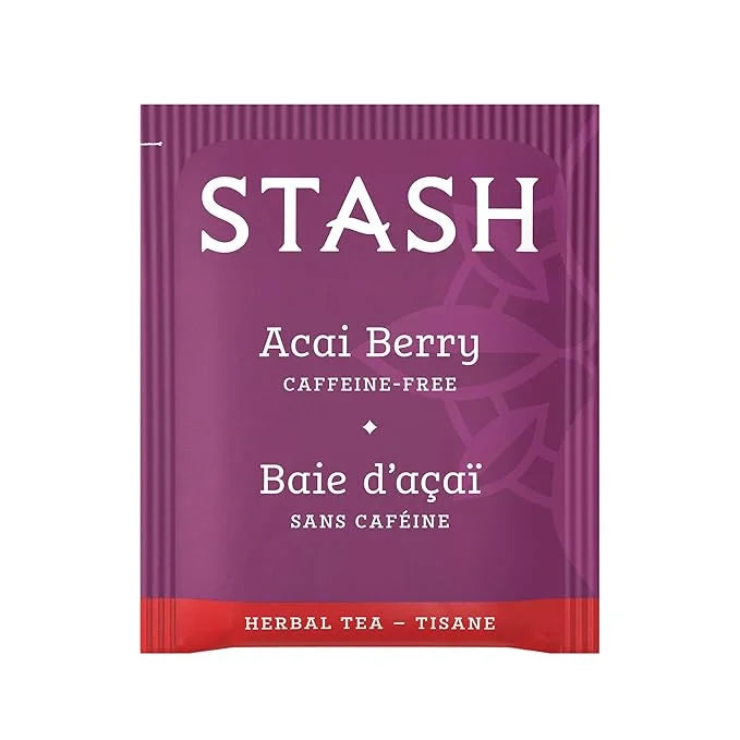 Stash Tea Acai Berry Herbal Tea - Naturally Caffeine Free, Non-GMO Project Verified Premium Tea with No Artificial Ingredi...