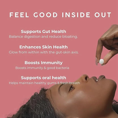 NOOZ Probiotic Mints Refill Bag - Gut & Oral Health Support - Spicy Cinnamon | Boosts Immunity & Digestion, Freshens Breat...