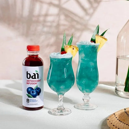 Bai Flavored Water, Brasilia Blueberry, Antioxidant Infused Drinks, 18 Fluid Ounce Bottle (Pack of 12) - Product Image