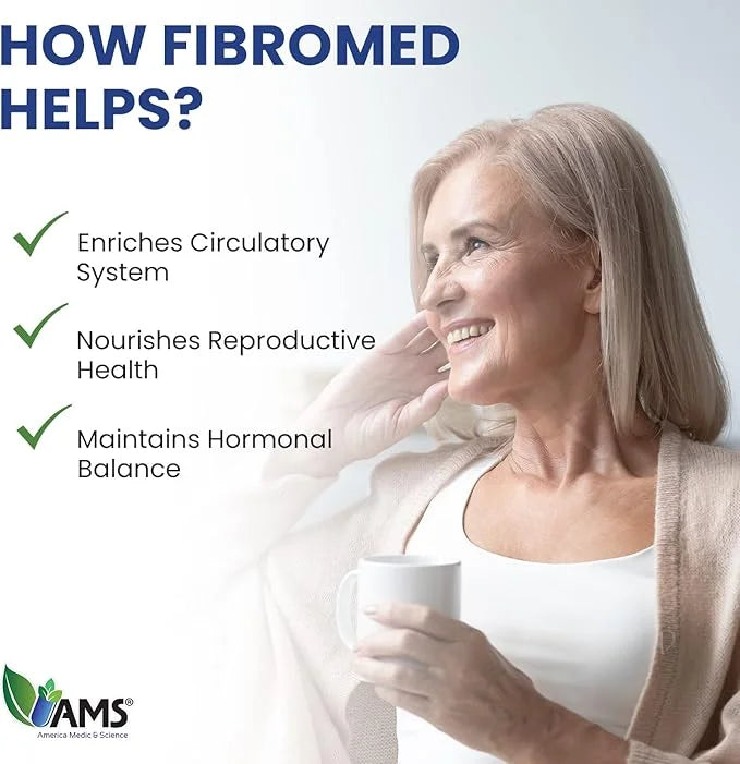 America Medic & Science FibroMed (60 Capsules) | Hormonal Balance Supplement for Women | with Chasteberry, Red Clover, Ech...