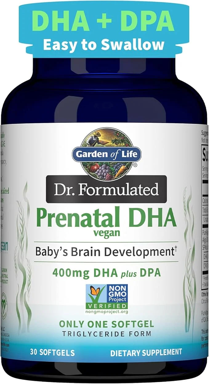 Garden of Life Dr. Formulated Prenatal 3 Supplement 400mg DHA 3 in 3 for 30 Softgels