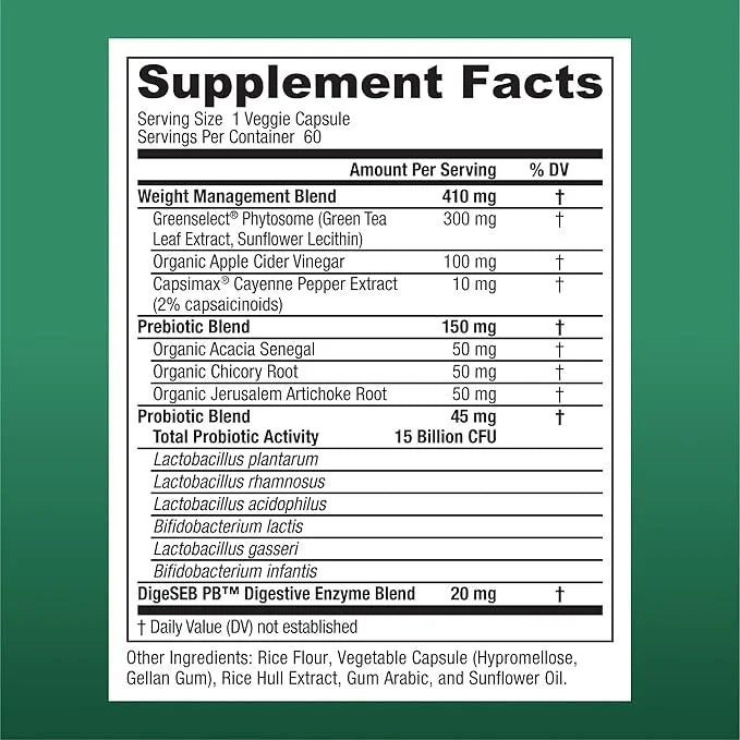 Physician's CHOICE Probiotics for Weight Management 6 Probiotic 60 ct