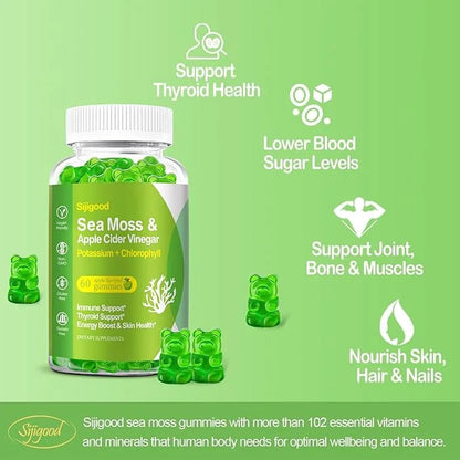 2 Pack Irish Sea Moss Gummies 120 Vegan