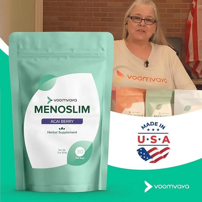 VoomVaya MenoSlim Tea - Hormone Balance Tea, Perimenopause & Estrogen Supplement for Women - for Bloating, Hot Flashes, Ni...