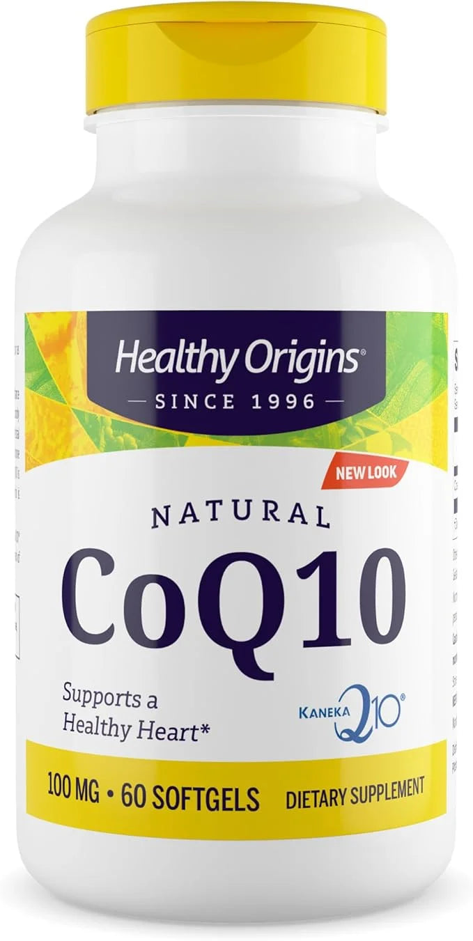 Healthy Origins Natural CoQ10 (Kaneka Q10), 100 mg 60 Softgels