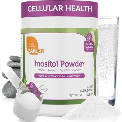 Zahler Inositol & Glycine Supplement Powder - Mood & Nervous System Support Supplements for Women - Hormone Balance & Heal...
