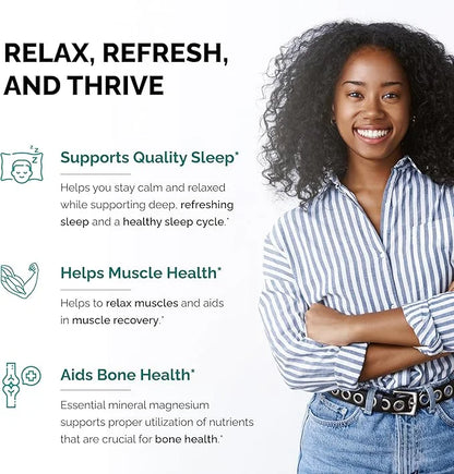 Magnesium Glycinate 400mg Capsules with Quercetin | Quality Sleep, Relaxation, Muscle, Bone Health & Immune Support | 120 ...