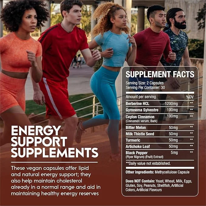 ClarinBeauty Premium Berberine 1200mg Ceylon Cinnamon 100mg Tumeric 50mg Milk 50mg Bitter 50mg Artichoke 50mg with 90 Caps...
