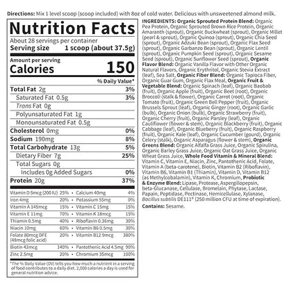 Garden of Life Vegan Protein Powder 28 Servings