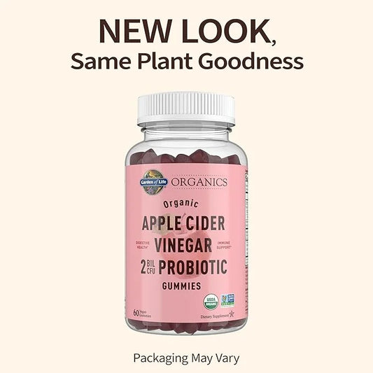 Garden of Life Apple Cider Vinegar 2 Billion B12-60 Vegan,